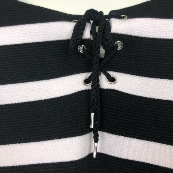 Talbots Boxy MP Tie Back Nautical 1/4 Sleeve Top - Picture 10 of 15